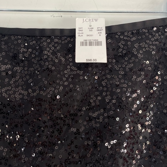 J Crew Black Sequin Mini Skirt - 6 - Picture 2 of 4